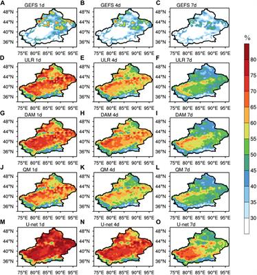 Forecast calibrations of surface air temperature over Xinjiang based on U-net neural network